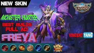 Mobile Legends - New Starlight Skin MONSTER HUNTER FREYA Full AD Item Builds and Gameplay [MVP]