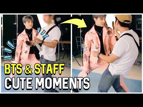 BTS With Staff Cute Moments