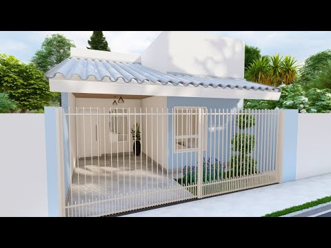 Projeto de CASA PEQUENA 63m² com 3 QUARTOS | Plano de casa pequeña| Small house 3 bedroons
