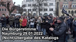 Manifestação da voz dos cidadãos do distrito de Burgenland em Naumburg para entregar o catálogo de demandas
