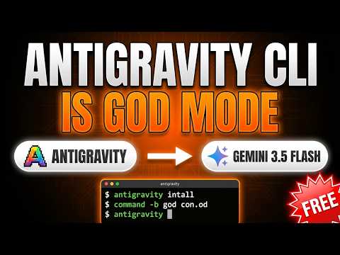 Google Antigravity CLI is GOD MODE (FREE Gemini 3.5 Flash)