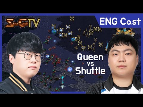[ENG] "just attack" Queen vs Shuttle (ZvP) - Starcraft Remastered (StarCastTV English)