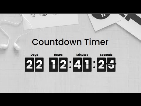 How To Create Countdown Timer Using Html Css Js Javascript And Flipdown Library
