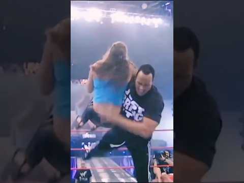 the rock vs stephanie mc #shortvideo #rock #fight #shorts #trending #viralvideo