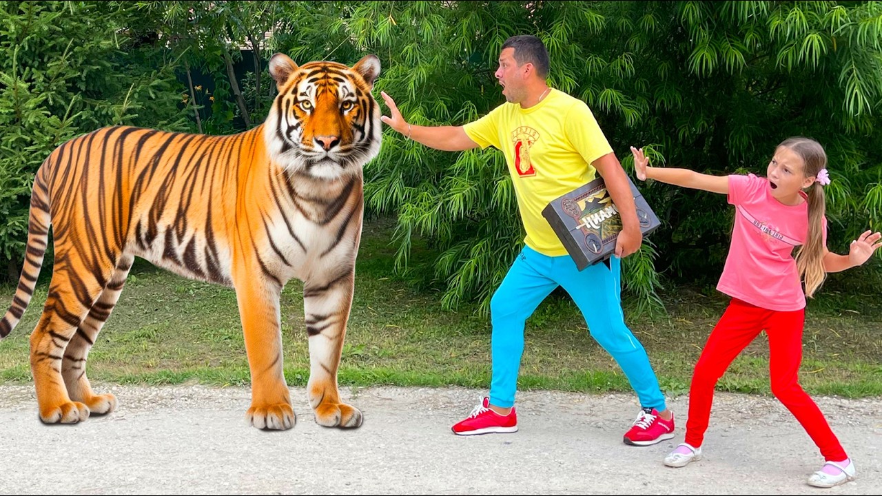 Sofia  and adventure with Wild animals at home