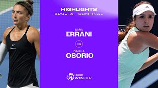 Теннис Sara Errani vs. Camila Osorio | 2024 Bogota Semifinal | WTA Match Highlights