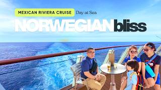 NORWEGIAN BLISS DAY AT SEA | MEXICAN RIVIERA CRUISE VLOG | FOOD, BOWLING & THE OCEAN FRONT EP-2