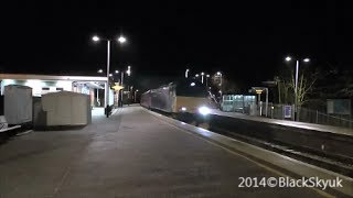 preview picture of video 'Night Riviera Sleeper - FGW Class 57 passing Honiton. Full HD 1080p'