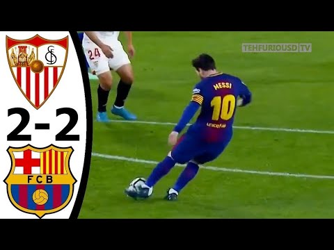Sevilla vs Barcelona 2-2 All Goals and Highlights with English Commentary (La Liga) 2017-2018 HD