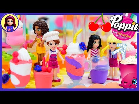 Poppit Smoothies Milkshakes with Lego Friends DIY Clay Craft Kids Toys