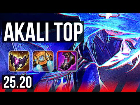AKALI vs URGOT (TOP) | 8 solo kills, 68% winrate, Legendary | EUW Master | 25.20