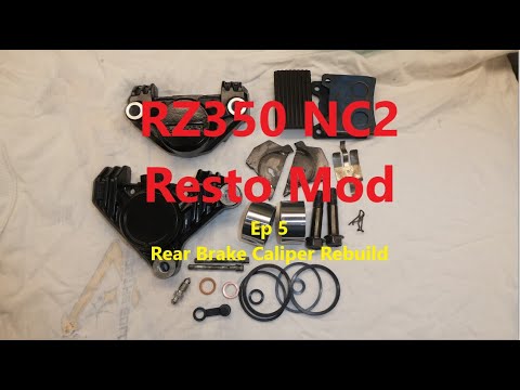 RZ350 NC2 Resto Mod Ep 5 - Rebuild Rear Brake Caliper