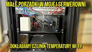 Montuje czujnik temperatury w serwerowni | Porządki w szafie RACK!