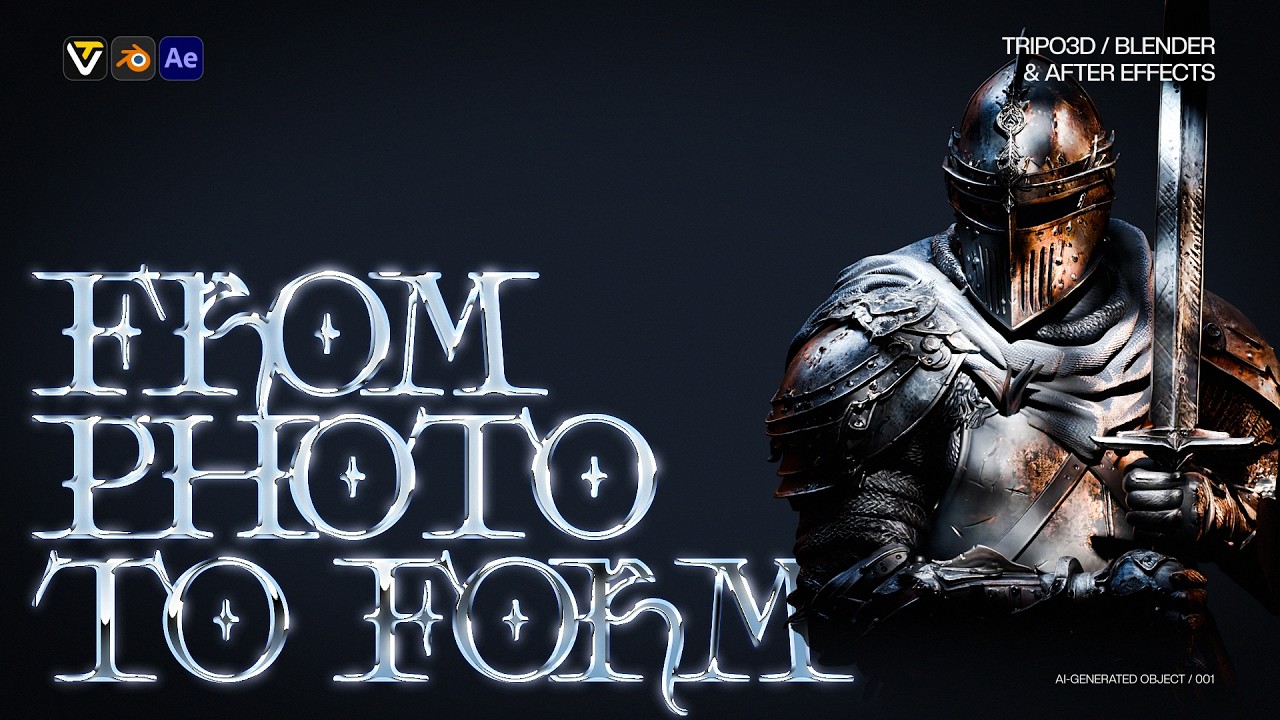 Turn Any Photo Into a 3D Model with AI | Tripo3D, Blender & After Effects