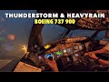 UNBELIEVABLE LANDING THROUGH BAD WEATHER‼️ CRAZY THUNDERSTORM AND HEAVY RAIN, LOW VISIBILITY 800M