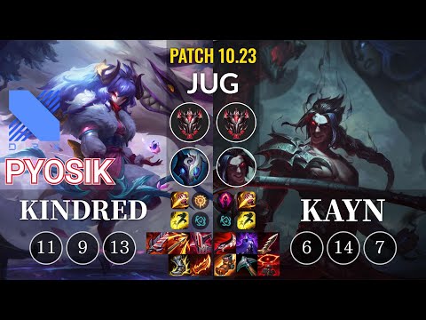DRX Pyosik Kindred vs Kayn Jungle - KR Patch 10.23