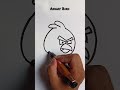 How To Draw Red Angry Bird Easy. 🥰 #viral #trending #art #drawing #shortvideo  #shorts #angrybirds 😱