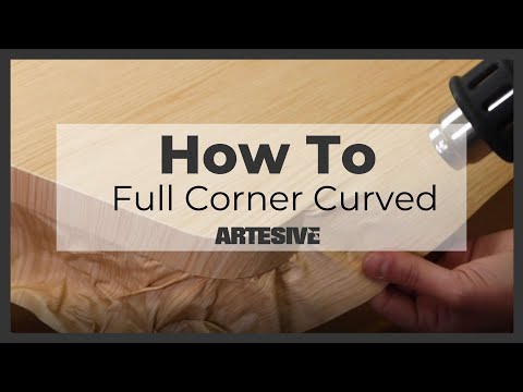 Curved Corner Self-Adhesive Vinyl Film Application (full) with Hot Tensioning