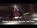 Star Wars Movie Duels Dooku Vs Anakin Obi Wan And Yoda