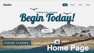 How to create a Attractive website and Home page using HTML and CSS  step by step tutorial!