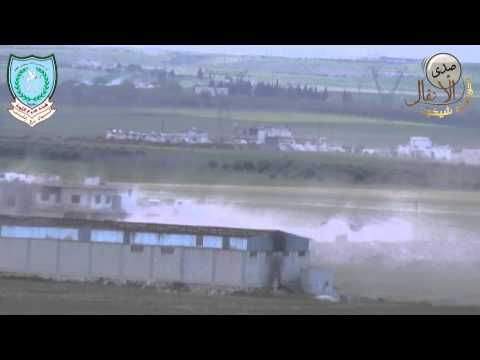 استهداف حاجز الصياد والسلام في خان شيخون بواسطة مدفع هاون من قبل لواء درع ادلب ضمن مجريات معركة صدى الأنفال