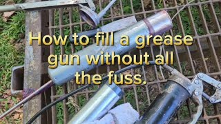 How to fill a grease gun without having to use the bleed valve.