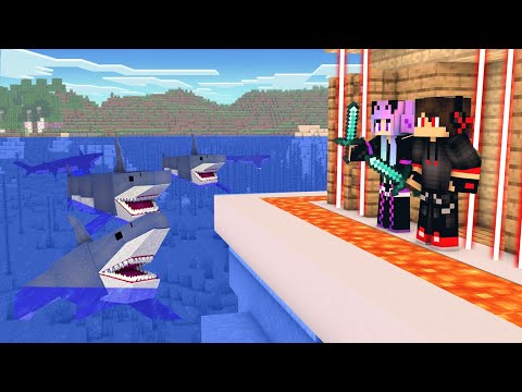 Ultimate Security House vs Zombie Shark - EPIC Minecraft Battle !