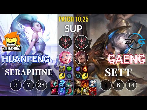 SN huanfeng Seraphine vs DFM Gaeng Sett Sup - KR Patch 10.25