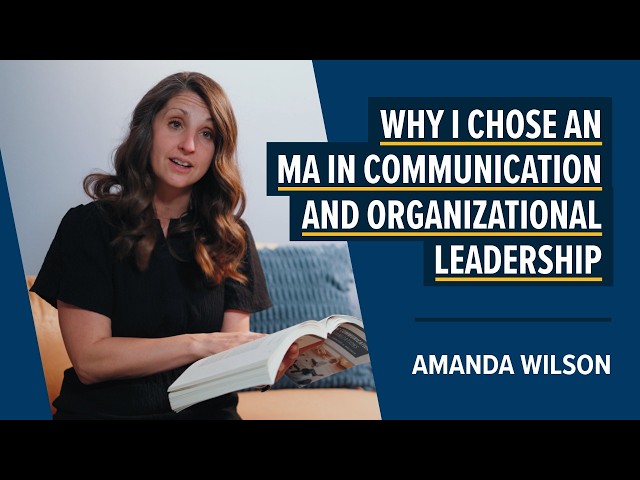 Thumbnail for video titled: Why I Chose Cedarville’s Online MA in Communication and Leadership | Amanda Wilson