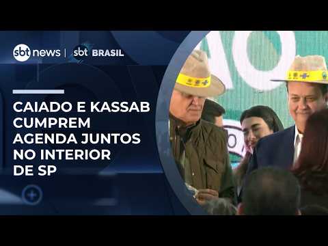 Caiado e Kassab cumprem agenda juntos em Marília, interior de São Paulo | #SBTBrasil