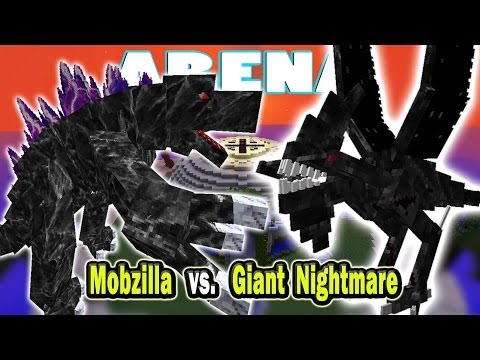 Minecraft Arena Battle Mobzilla vs. Giant Nightmare