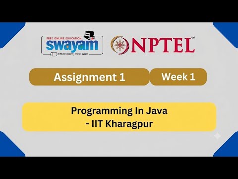 Nptel Programming In Java Assignment 1 Solution