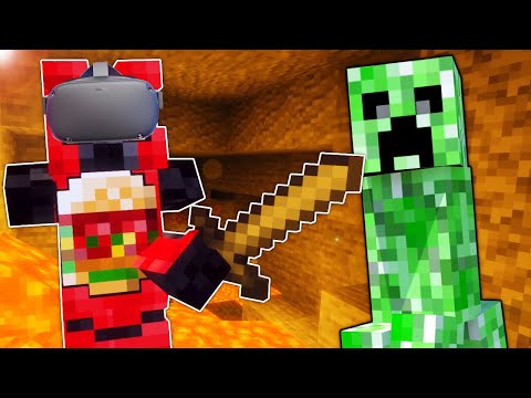 Spycakes & I Must Survive SCARY CAVES in Virtual Reality! - Minecraft VR Multiplayer Gameplay