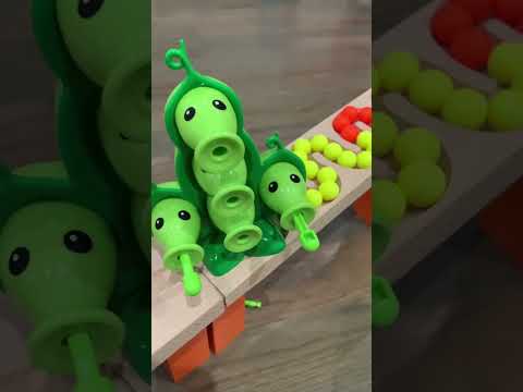 Marble Run Race ASMR Haba Track with Plants vs Zombies
