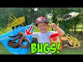 OUTSIDE BUG HUNT ADVENTURE With CALEB MOMMY WE FIND A BABY FROG
