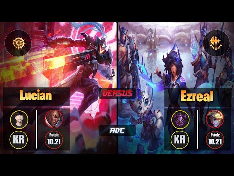 Ruler LUCIAN (ADC) [Press the Attack] VS EZREAL - Master KR Patch 10.21