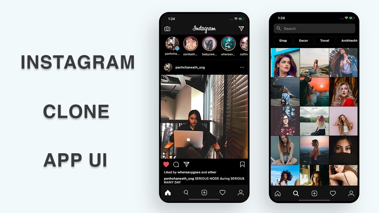 Flutter UI - Instagram Clone App - Speed Code