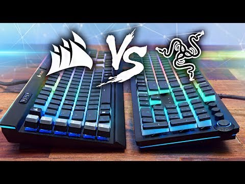 Razer Huntsman Elite vs Corsair K95 Platinum RGB Keyboard Comparison!
