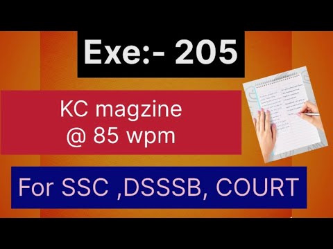 Transcription no 205 @ 85 wpm! Sir Kailash chandra! Shorthand dictation (vol 10)