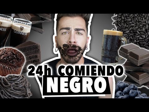 ⚫😰 24h EATING BLACK 😰⚫ *How hard...*😭 | MALBERT