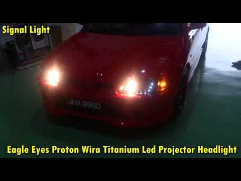 Eagle eyes Proton Wira Titanium LED Starline Projector headlight
