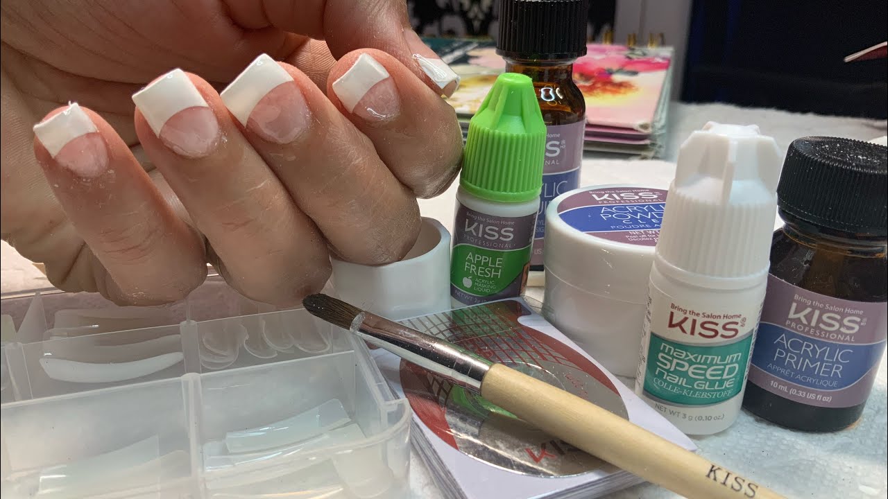 Kit completo de acrilico kiss..uñas en casa,reseña y primeras impresiones 💅🏽🥲