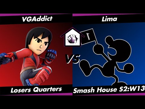 Smash House S2:W13 LQF - VGAddict (Brawler) vs. Lima (GnW)