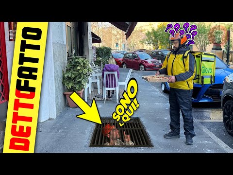 Get a Pizza Delivered to a Manhole - [Detto Fatto Ep. 83] - theShow