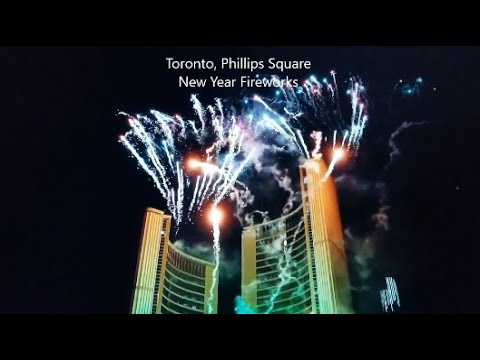 Toronto, Phillips Square New Year's Fireworks 2020
