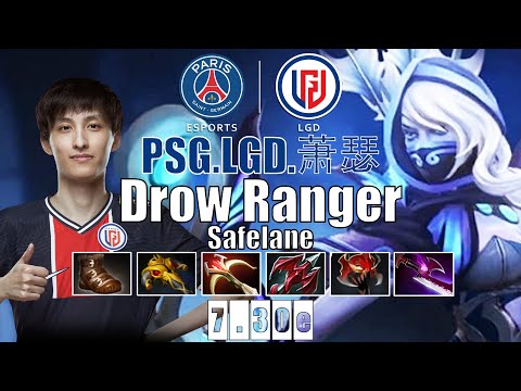 Drow Ranger Safelane | PSG.LGD.Ame | SUPER IMBA DAMAGE CARRY BUILD | 7.30e Gameplay Highlights