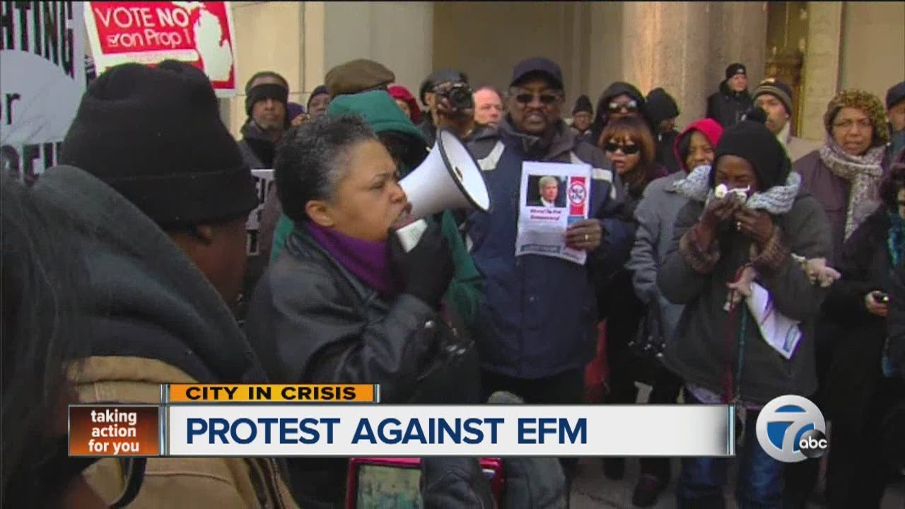Protest against Detroit emergency financial manager