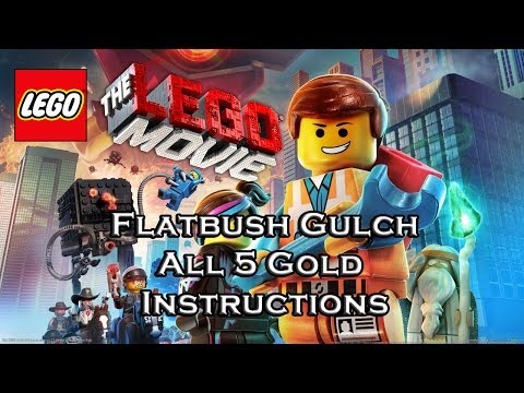 LEGO Movie Videogame-Level 3-Flatbush Gulch-All 5 Gold Instructions