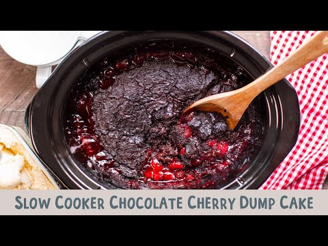 🍒 Slow Cooker Chocolate Cherry Dump Cake: Decadent Dessert Made Easy! 🍫