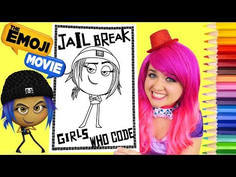 Coloring Jailbreak Emoji Movie Coloring Book Page Prismacolor Colored Pencil | KiMMi THE CLOWN